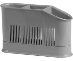 Dėklas stalo įrankiams džiovinti pilkos spalvos 21x7x13 cm Domotti 698566
