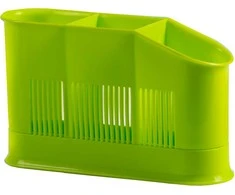 Dėklas stalo įrankiams džiovinti žalios spalvos 21x7x13 Domotti 698565
