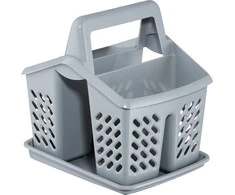 Dėklas stalo įrankiams džiovinti pilkos spalvos 17x14x18 cm Domotti 229435