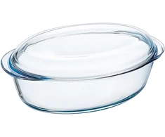 Orkaitei atsparus indas su dangčiu 4 l Slow Cook ovalus PYREX