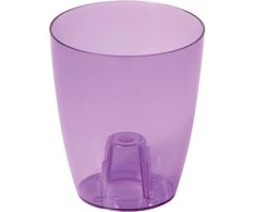 Prosperplast Vazonas orchidėjoms Coubi 18x16cm, 2.4L, skaidrus violetinis