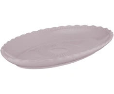 Ovali lėkštė 26 cm Garbanota pilka AMBITION