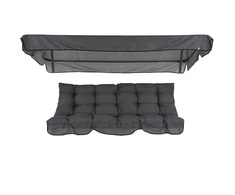 Patio Parma / Milano sodo sūpynių pagalvėlių komplektas su stogeliu, 170 cm, pilkos spalvos