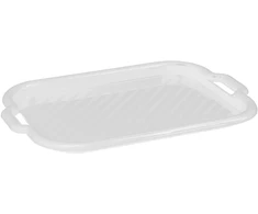 Padėklas plastikinis 46x33x3 cm baltos spalvos Domotti 229022