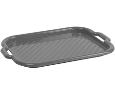Padėklas plastikinis 46x33x3 cm pilkos spalvos Domotti 229021