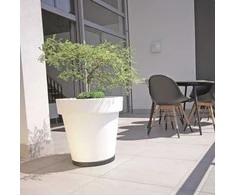 Prosperplast Vazono padėklas MOBILE PLATFORM ROUND, su ratukais, juodos sp., 39 x 4,5 cm