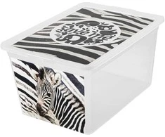 Branq Laikymo dėžė X box Deco Zebra 30L Skaidri