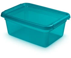 Orplast Ocean „Basestore“ indas su dangteliu ir spaustukais, 28x38x16 cm, 12,5 l, vandenyno spalvos
