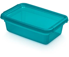 Orplast Ocean „Basestore“ indas su dangteliu ir spaustukais, 19 x 28 x 9 cm, 3 l, vandenyno spalvos