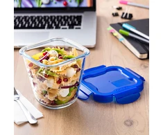 Karščiui atsparus indas su dangteliu Cook &amp; 12 x 12 cm 0,8 l PYREX puodas