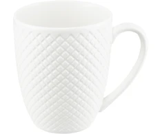 Porcelianinis puodelis su tinkleliu, 390 ml, baltas, AMBITION