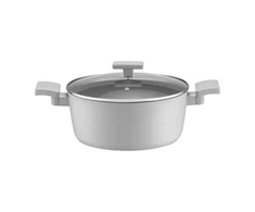 AMBITION GRIS puodas su dangčiu 20 cm 2,2 l ALIUMINIS INDUCTION QUALUM BASIC