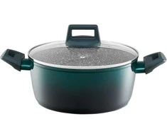 Puodas aluminiowy su dangteliu Ombre Žalias 24 cm 4,3 l AMBITION