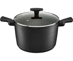 Puodas aukštas su dangteliu su powłoką Qualum Basic Gold Edition Antigo 24 cm AMBITION