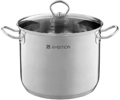 Aukštas nerūdijančio plieno puodas su dangčiu Acero 36 cm 25 l AMBITION