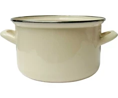 Emaliuotas puodas 16 cm 1,8 l kremas EMALIA OLKUSZ