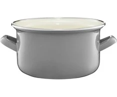 Emaliuotas puodas 16 cm 1,8 l pilkas EMALIA OLKUSZ