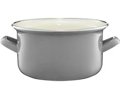 Emaliuotas puodas 18 cm 2,6 l pilkas EMALIA OLKUSZ
