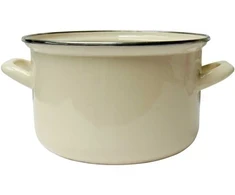 Emaliuotas puodas 20 cm 3,6 l kremas EMALIA OLKUSZ