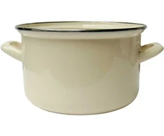 Emaliuotas puodas 22 cm 5,4 l kremas EMALIA OLKUSZ