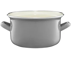 Puodas emaliowany 22 cm 5,4 l pilka EMALIA OLKUSZ