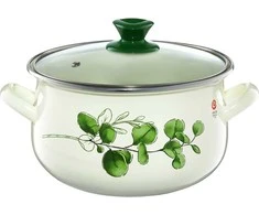 Puodas emaliowany Eukaliptus 2,2 l EMALIA OLKUSZ