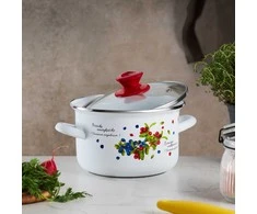 Emaliuotas puodas su dangteliu Blueberry 16 cm 2 l EMALIA OLKUSZ