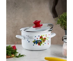 Emaliuotas puodas su dangteliu Blueberry 16 cm 2 l EMALIA OLKUSZ