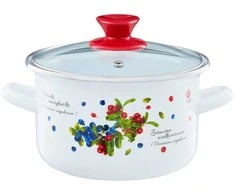 Emaliuotas puodas su dangteliu Blueberry 22 cm 5 l EMALIA OLKUSZ