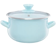 Emaliuotas puodas su dangteliu Pyza mint 22 cm 5 l EMALIA OLKUSZ
