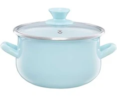 Emaliuotas puodas su dangteliu Pyza mint 20 cm 3,8 l EMALIA OLKUSZ