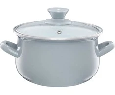 Puodas emaliowany su dangteliu Pyza pilka 20 cm 3,8 l EMALIA OLKUSZ