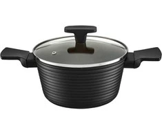 Puodas su dangčiu su powłoką Qualum Basic Gold Edition Antigo 20 cm AMBITION