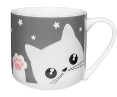 Puodelis 440 ml Kitty pilkas AMBITION