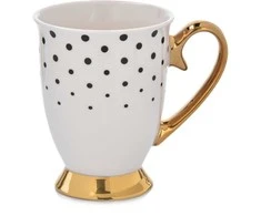 Diana porcelianinis puodelis Gold 300 ml taškeliai AMBITION