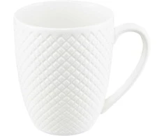 Porcelianinis puodelis su tinkleliu, 390 ml, baltas, AMBITION