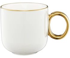 Puodelis Royal 380 ml balta ir-auksinė AMBITION