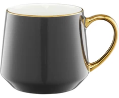 Puodelis Royal 460 ml grafito-auksinė AMBITION