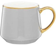 Porcelianinis puodelis Royal Ambition 460 ml šviesiai pilkas