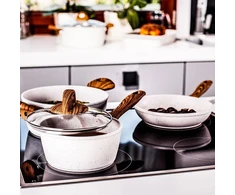 Puodų, keptuvių ir įrankių rinkinys AMBITION su Pfluon Cookmark™ Nature danga, 15 vnt.
