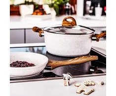 Puodų, keptuvių ir įrankių rinkinys AMBITION su Pfluon Cookmark™ Nature danga, 15 vnt.