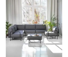Lauko baldų komplektas Sodo baldų komplektas 7 asmenims Pyrite D060-16EW PATIO