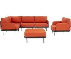 Lauko baldų komplektas Sodo baldų komplektas 6 asmenims Pyrite D042-33DW PATIO