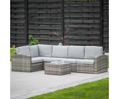 Lauko baldų komplektas PATIO Margot, pilkas/rudas