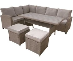 Lauko baldų komplektas Nina cappuccino PATIO technorotango sodo baldų komplektas