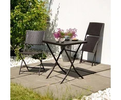 Lauko baldų komplektas Technoratango sodo baldų komplektas Orlean juodas PATIO