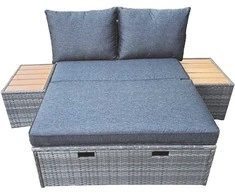 Lauko baldų komplektas Eleonore pelenų pilkumo PATIO technorotango sodo baldų komplektas