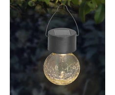 Saulės sodo lempa 6 cm pakabinamas kamuoliukas PATIO