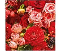 Paw Raudon Bouquet popierinės servetėlės 33 x 33 cm 20 vnt. POVAS