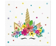 Paw Unicorn Party Popierinės servetėlės 33 x 33 cm 20 vnt